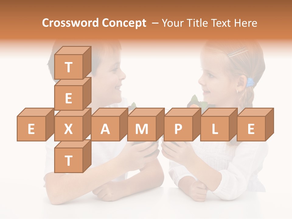 Caucasian People Carrot PowerPoint Template