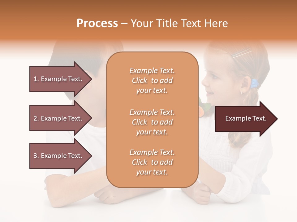 Caucasian People Carrot PowerPoint Template