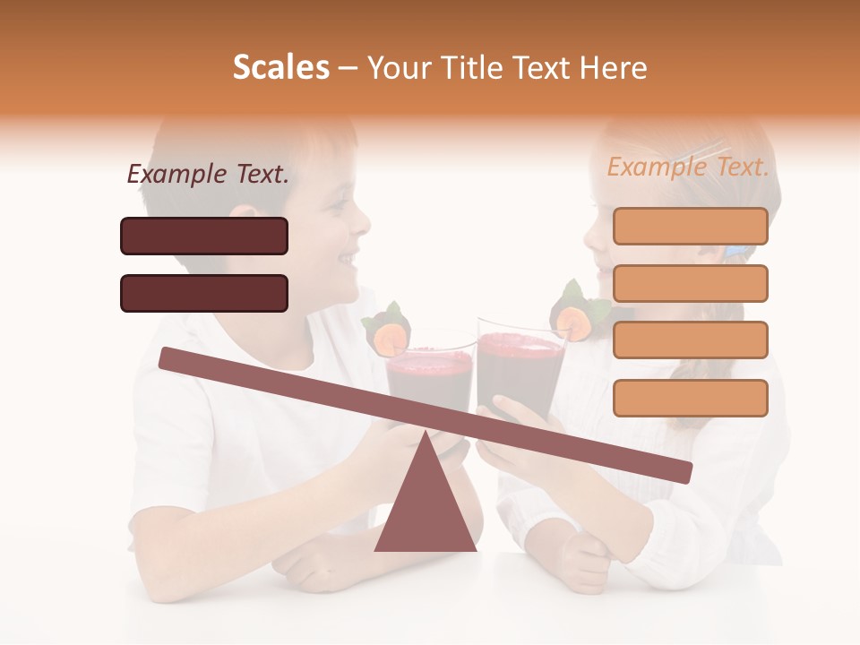 Caucasian People Carrot PowerPoint Template