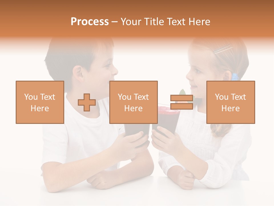 Caucasian People Carrot PowerPoint Template