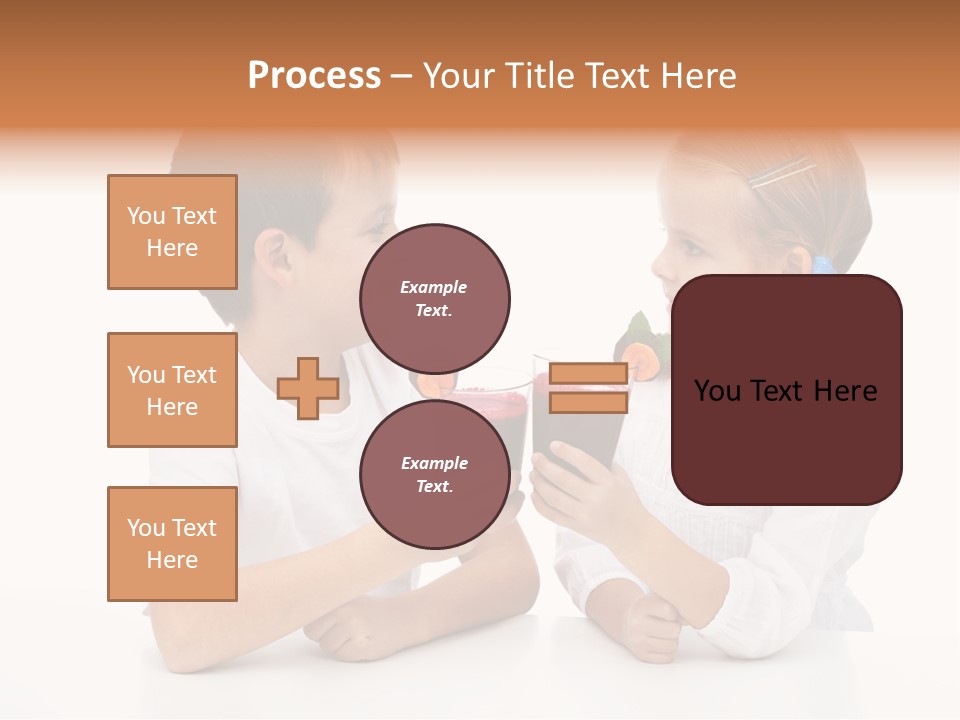 Caucasian People Carrot PowerPoint Template