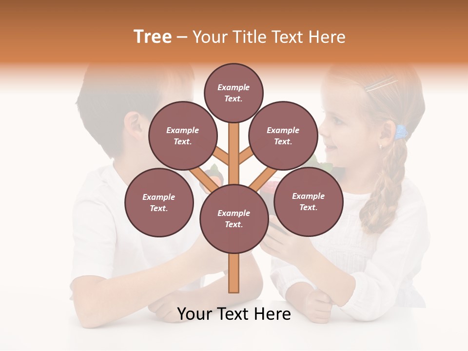 Caucasian People Carrot PowerPoint Template