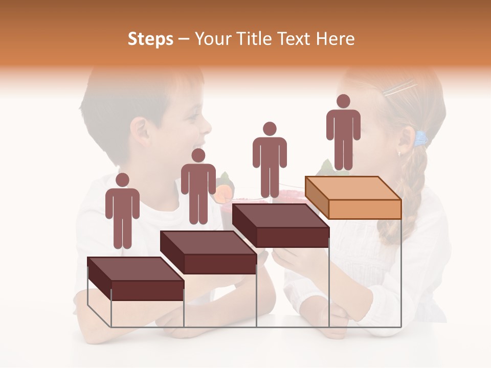 Caucasian People Carrot PowerPoint Template