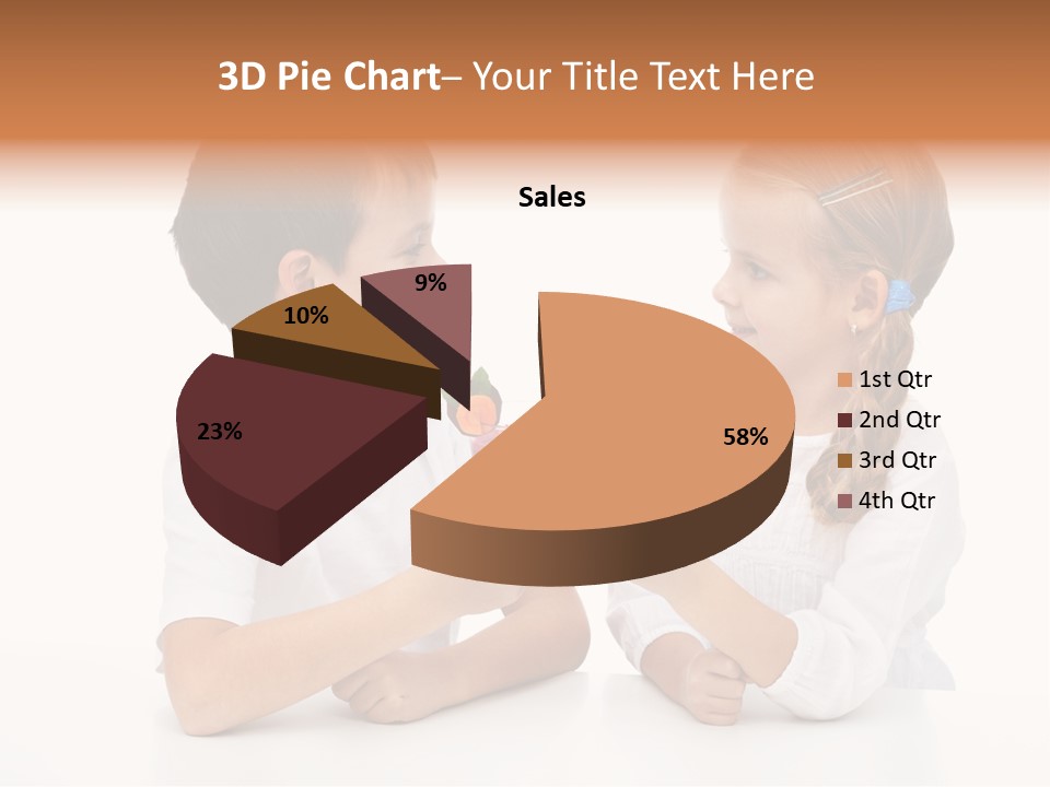 Caucasian People Carrot PowerPoint Template