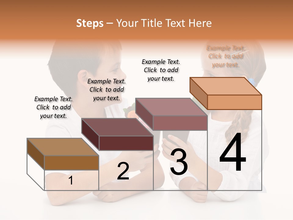 Caucasian People Carrot PowerPoint Template
