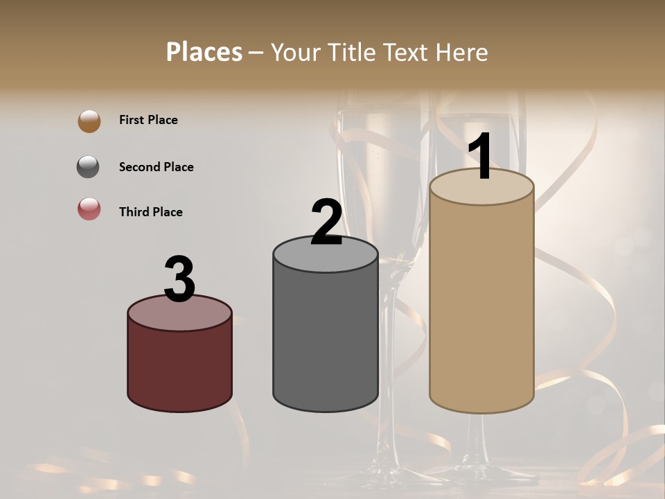 Bottle Wineglass Celebrate PowerPoint Template