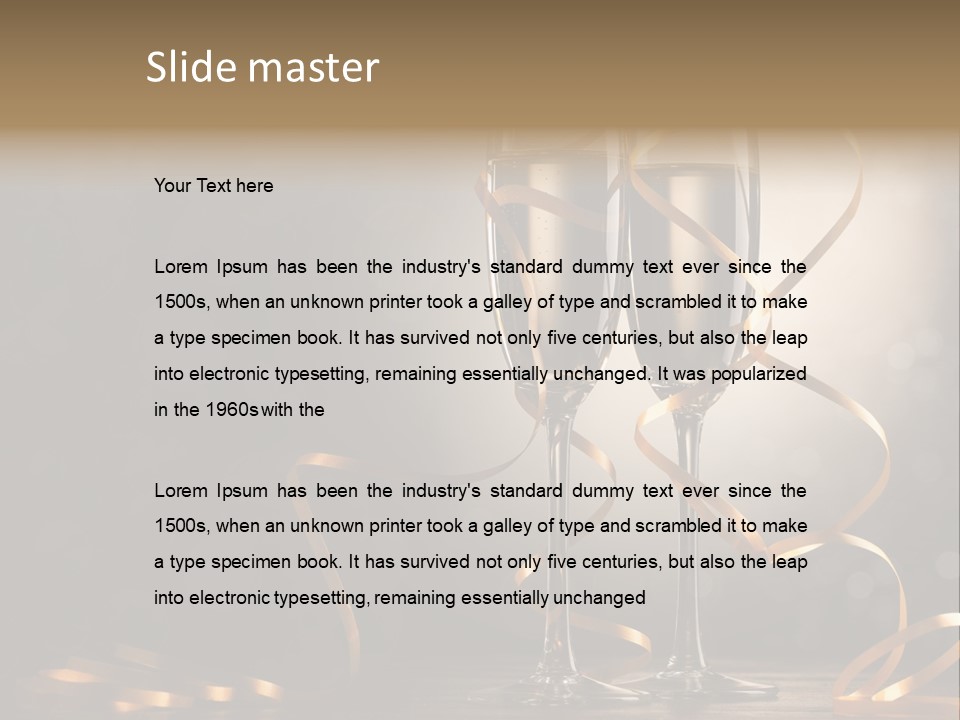 Bottle Wineglass Celebrate PowerPoint Template