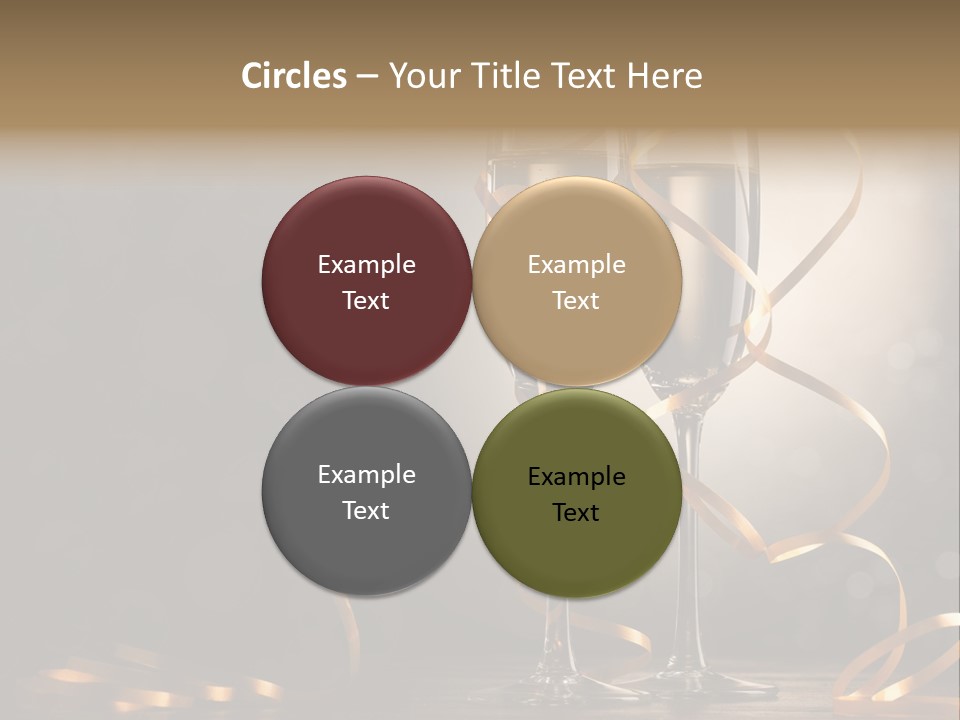 Bottle Wineglass Celebrate PowerPoint Template