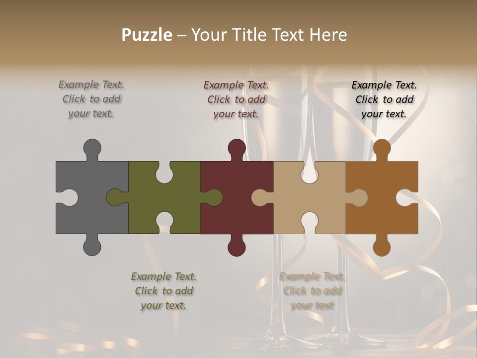 Bottle Wineglass Celebrate PowerPoint Template