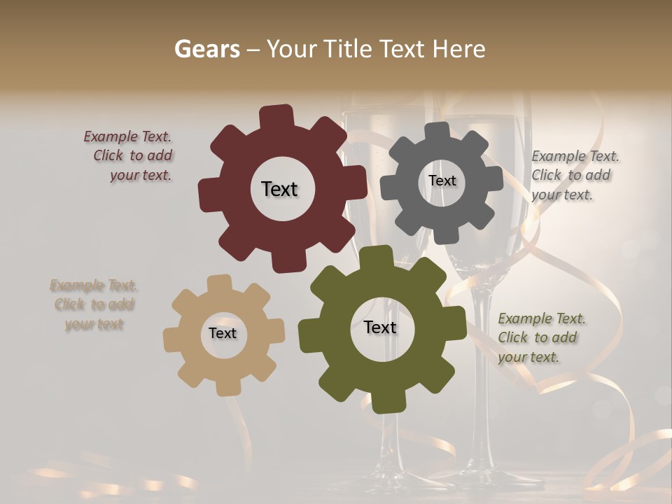 Bottle Wineglass Celebrate PowerPoint Template