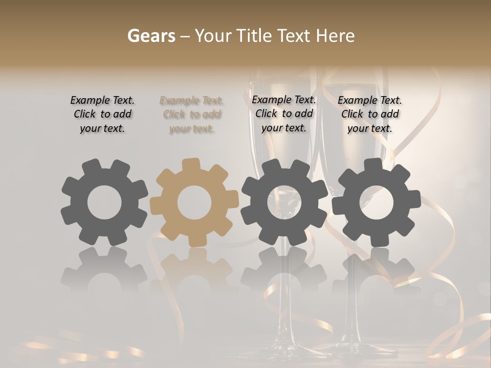 Bottle Wineglass Celebrate PowerPoint Template