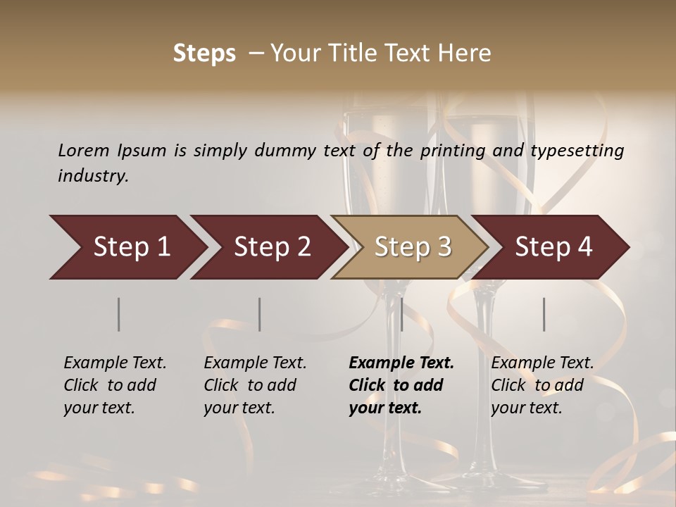 Bottle Wineglass Celebrate PowerPoint Template