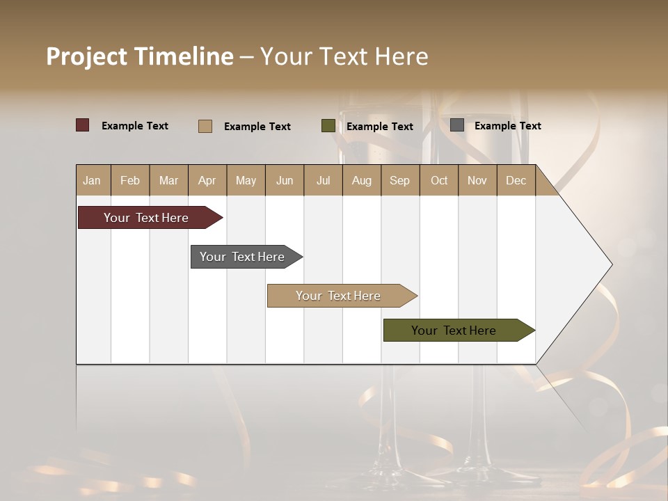 Bottle Wineglass Celebrate PowerPoint Template