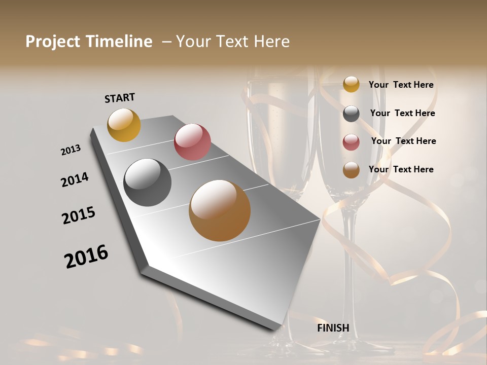 Bottle Wineglass Celebrate PowerPoint Template