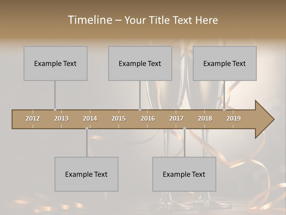 Bottle Wineglass Celebrate PowerPoint Template