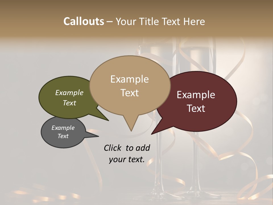 Bottle Wineglass Celebrate PowerPoint Template