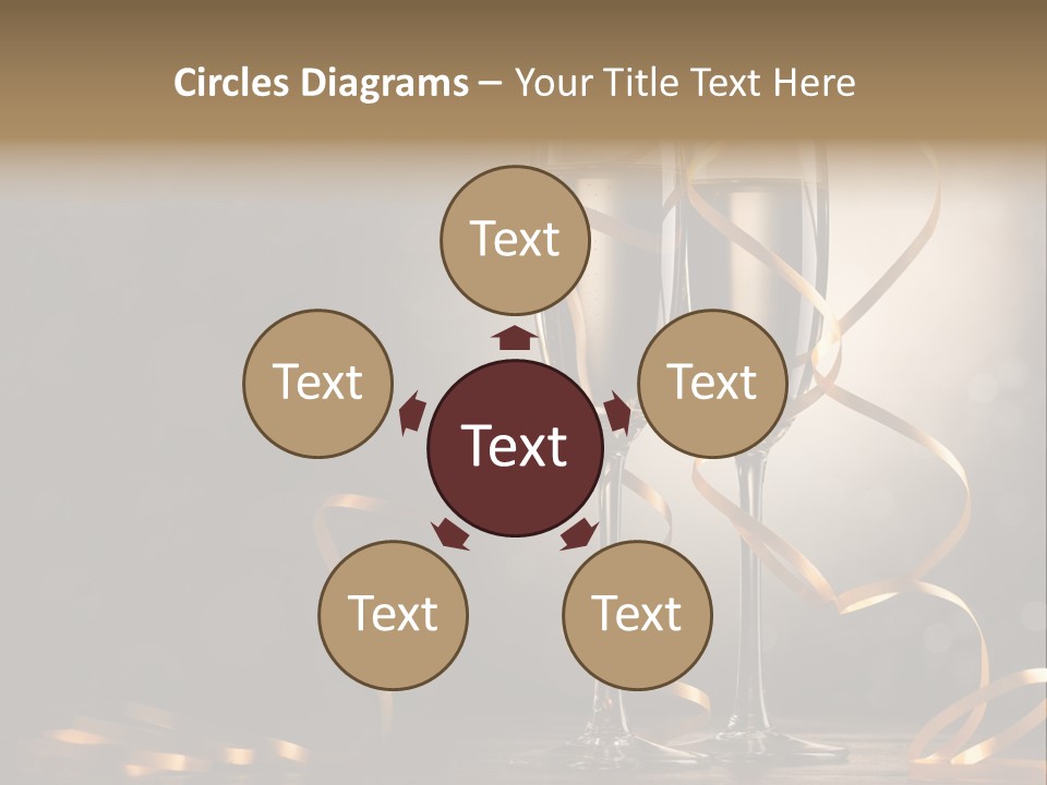 Bottle Wineglass Celebrate PowerPoint Template