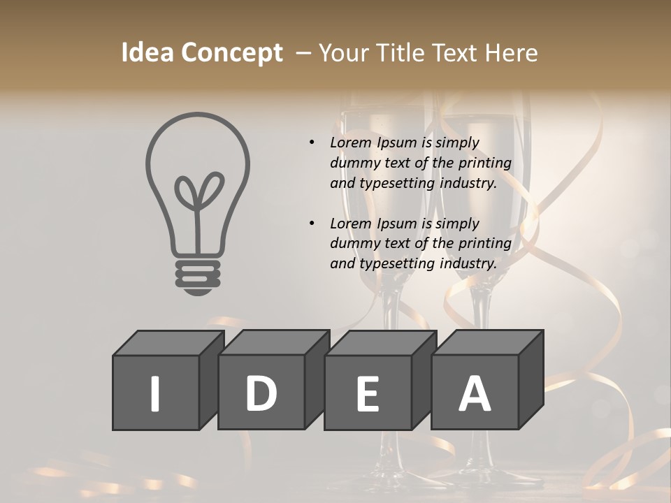 Bottle Wineglass Celebrate PowerPoint Template