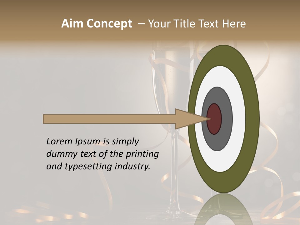 Bottle Wineglass Celebrate PowerPoint Template