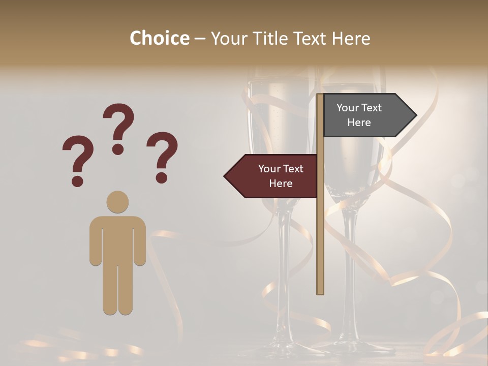 Bottle Wineglass Celebrate PowerPoint Template