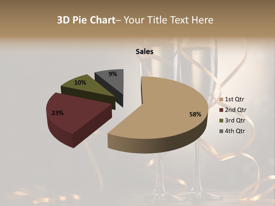 Bottle Wineglass Celebrate PowerPoint Template