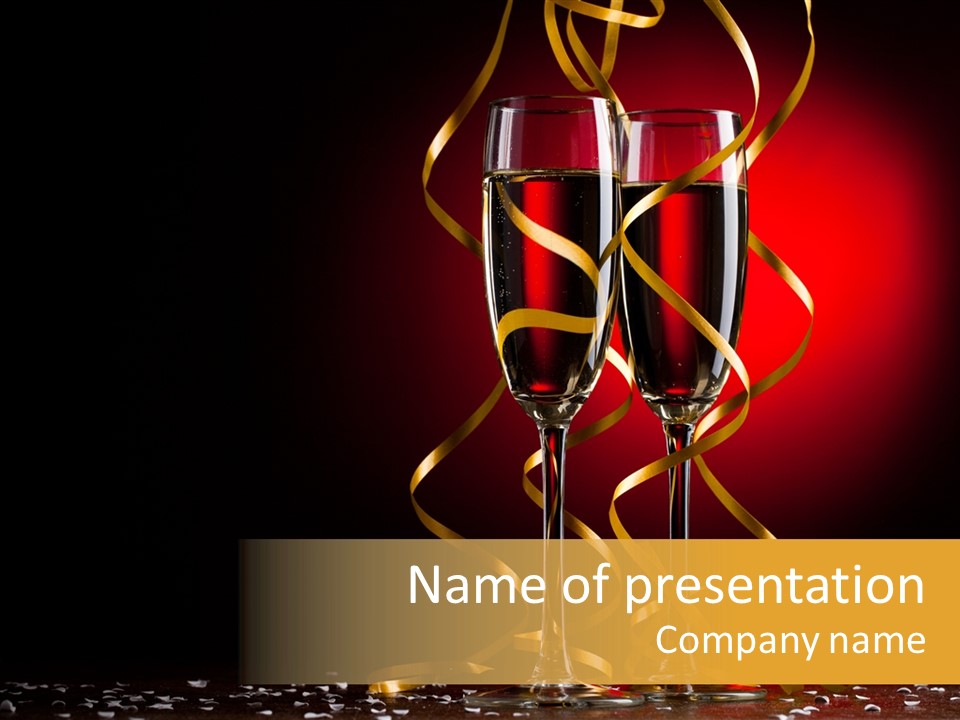 Ball Red Wine PowerPoint Template