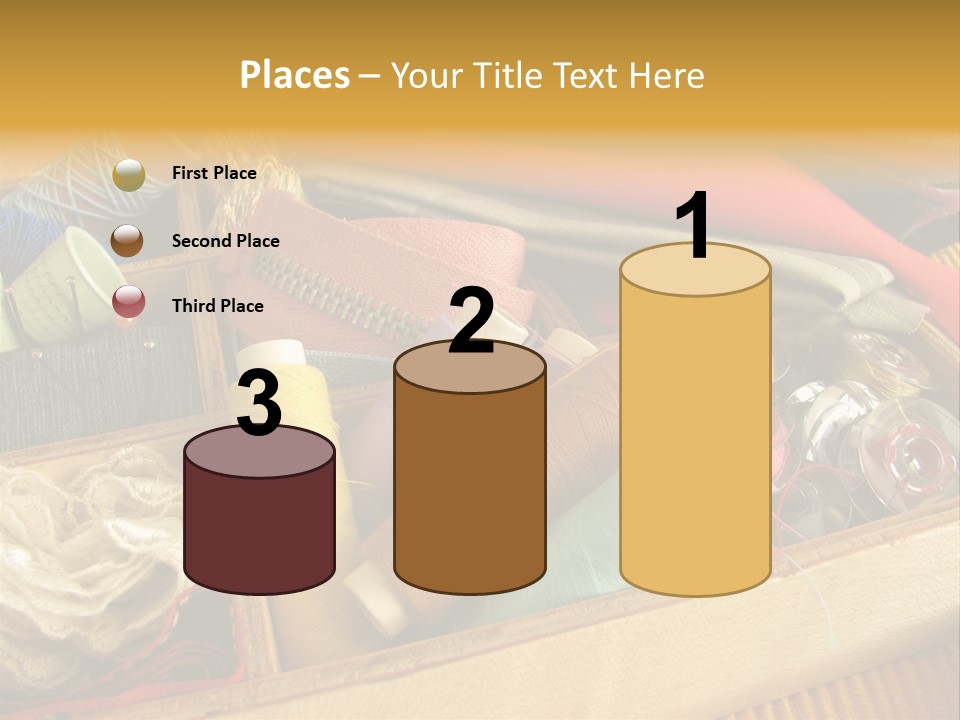 Twisted Thread Textile Processing Wood Box PowerPoint Template