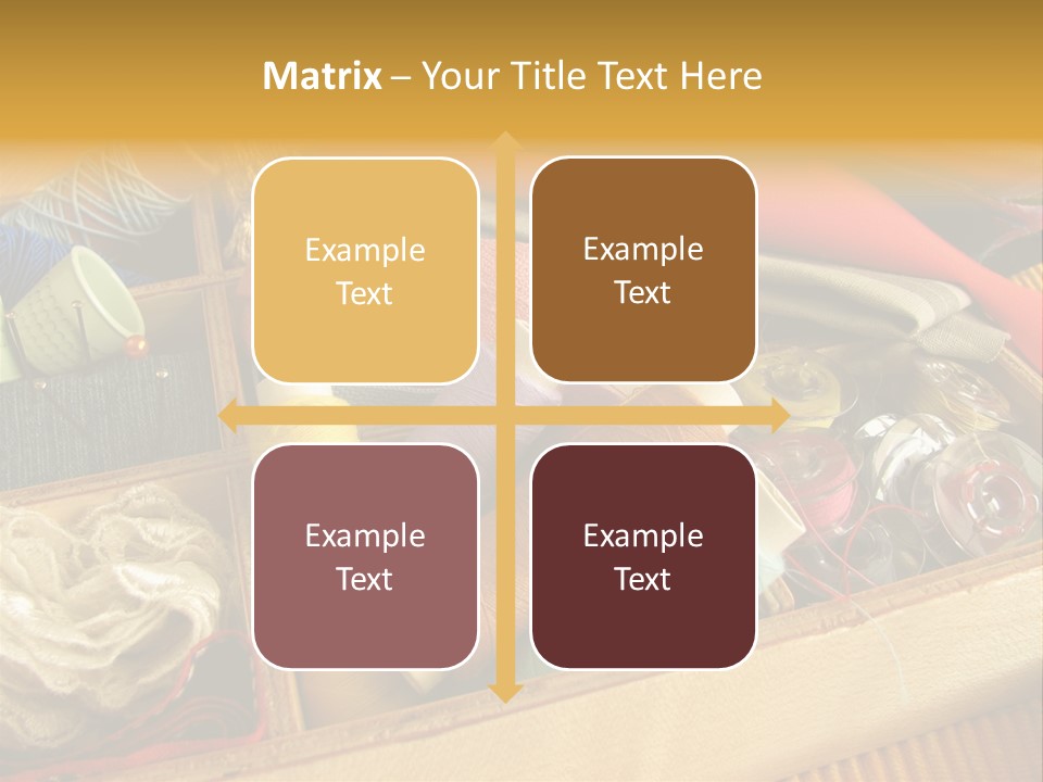 Twisted Thread Textile Processing Wood Box PowerPoint Template