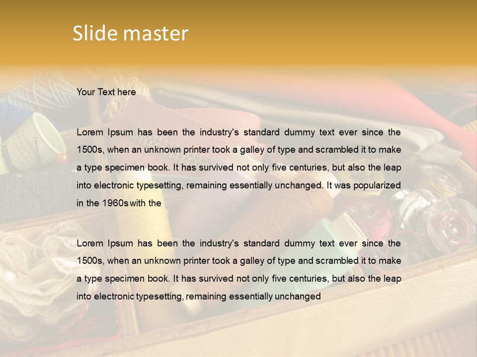 Twisted Thread Textile Processing Wood Box PowerPoint Template