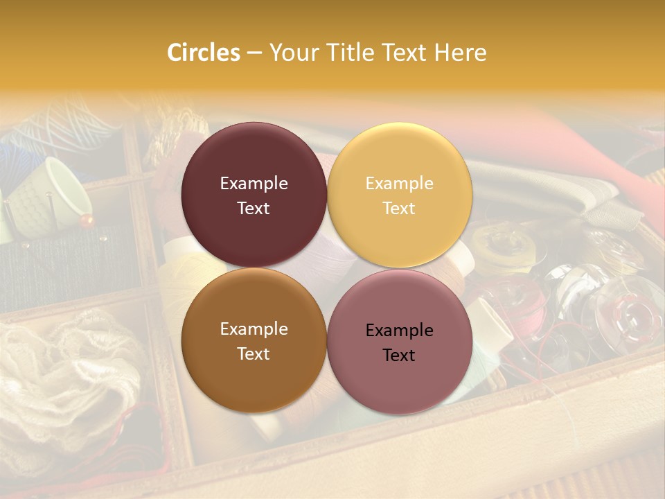 Twisted Thread Textile Processing Wood Box PowerPoint Template