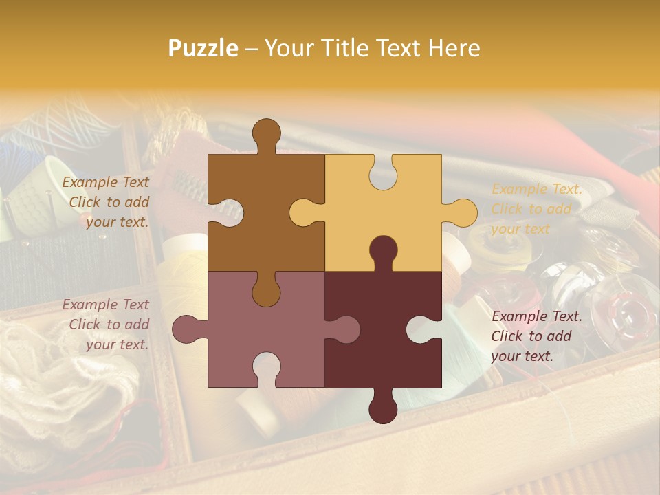 Twisted Thread Textile Processing Wood Box PowerPoint Template