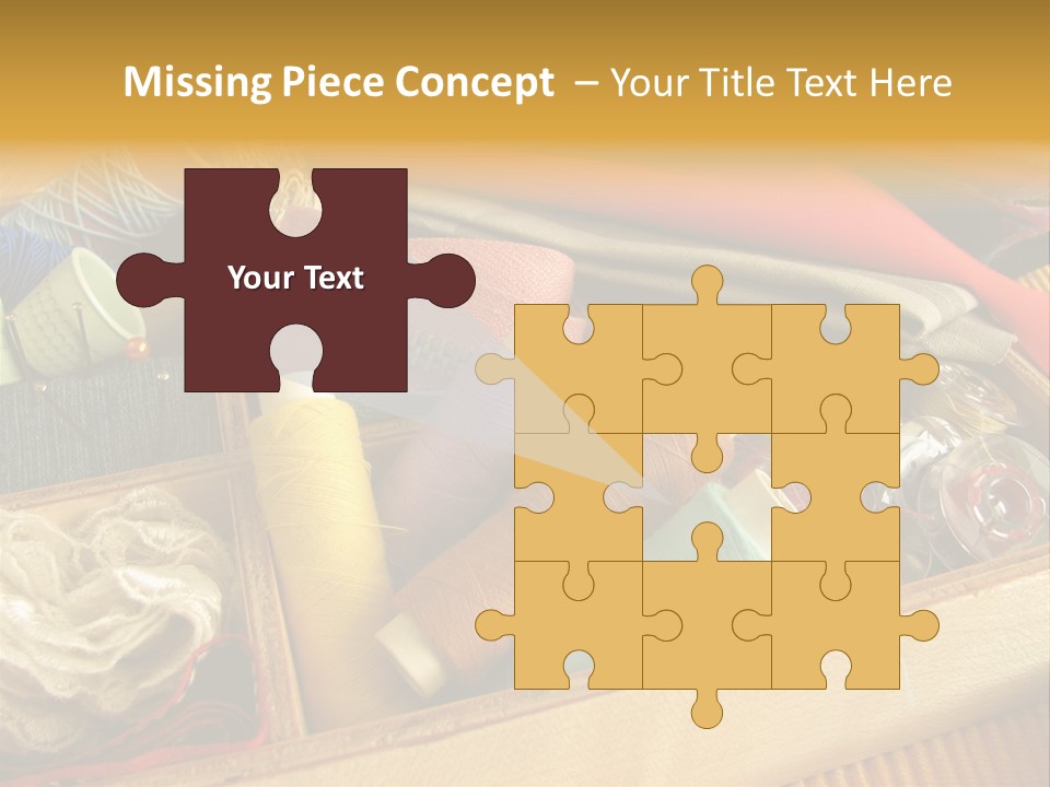 Twisted Thread Textile Processing Wood Box PowerPoint Template