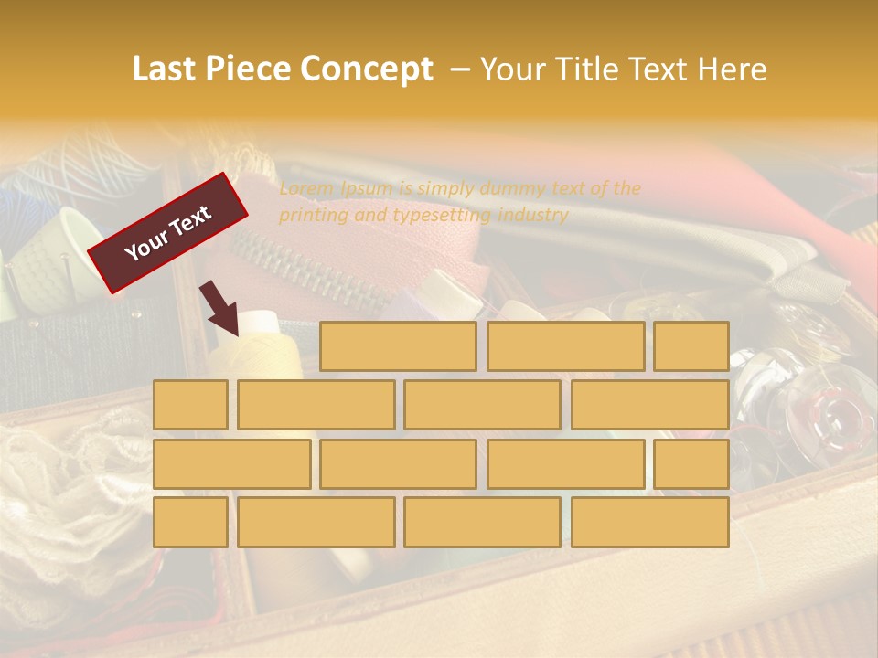 Twisted Thread Textile Processing Wood Box PowerPoint Template