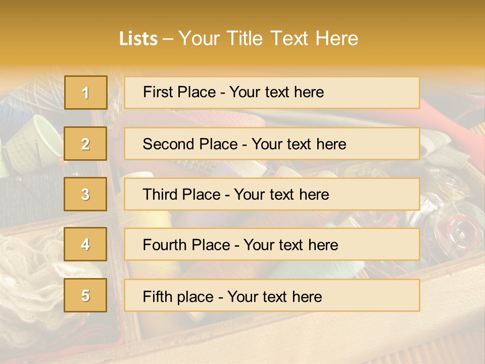 Twisted Thread Textile Processing Wood Box PowerPoint Template
