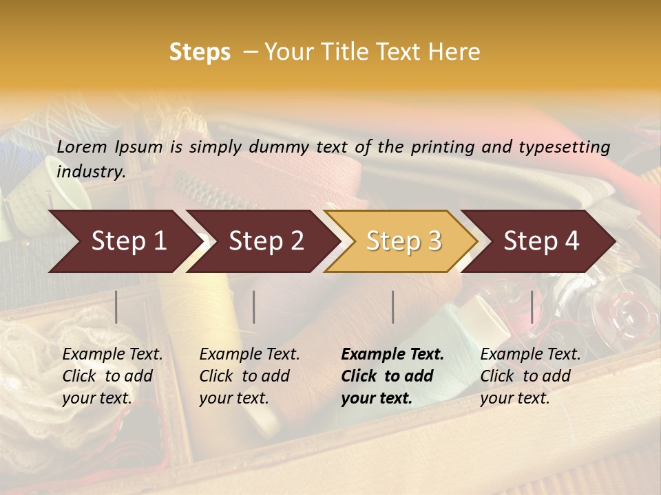 Twisted Thread Textile Processing Wood Box PowerPoint Template