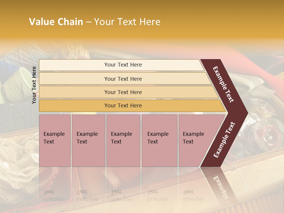 Twisted Thread Textile Processing Wood Box PowerPoint Template