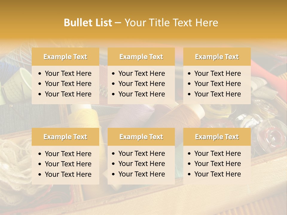 Twisted Thread Textile Processing Wood Box PowerPoint Template
