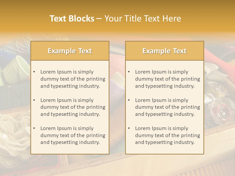 Twisted Thread Textile Processing Wood Box PowerPoint Template