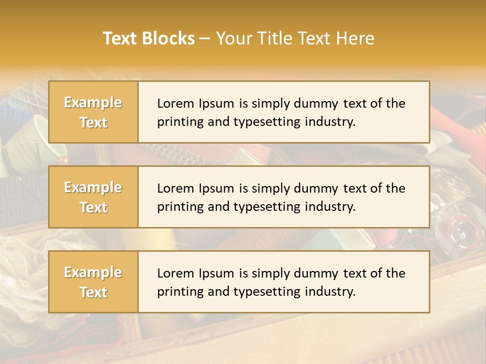 Twisted Thread Textile Processing Wood Box PowerPoint Template