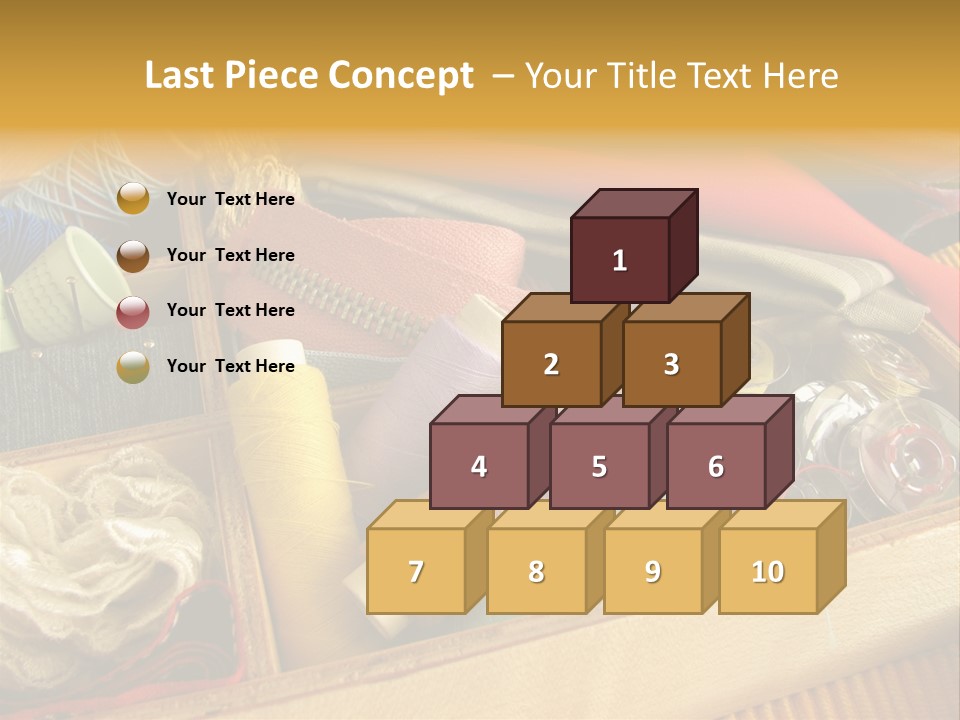 Twisted Thread Textile Processing Wood Box PowerPoint Template