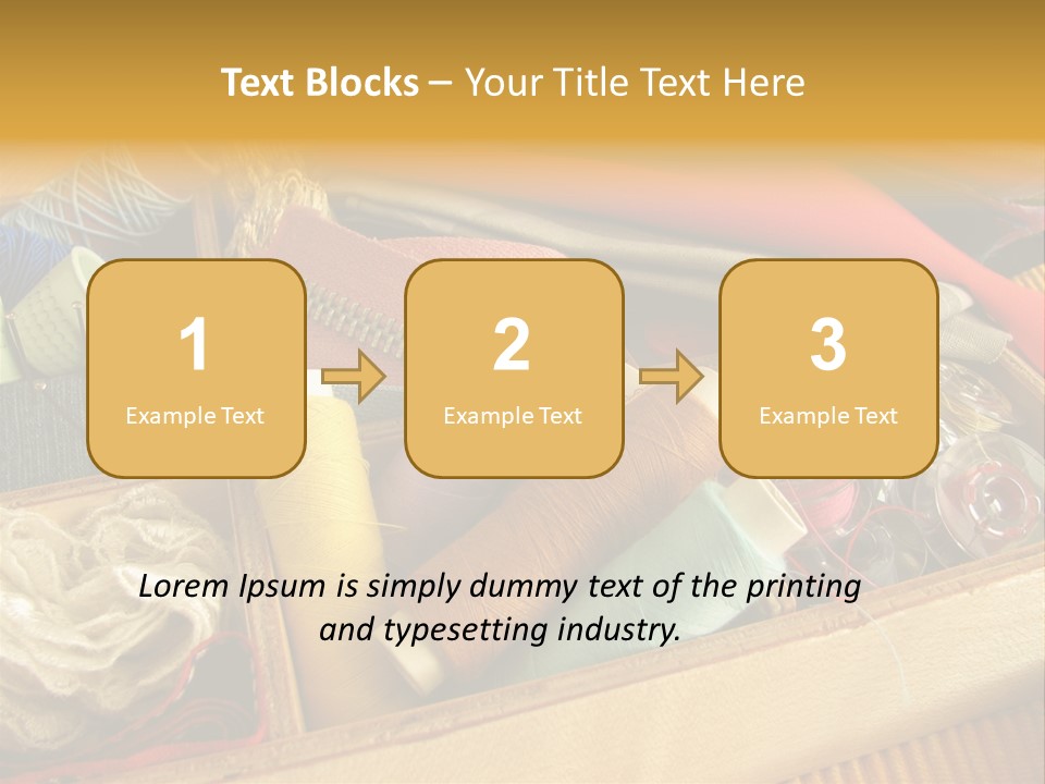 Twisted Thread Textile Processing Wood Box PowerPoint Template