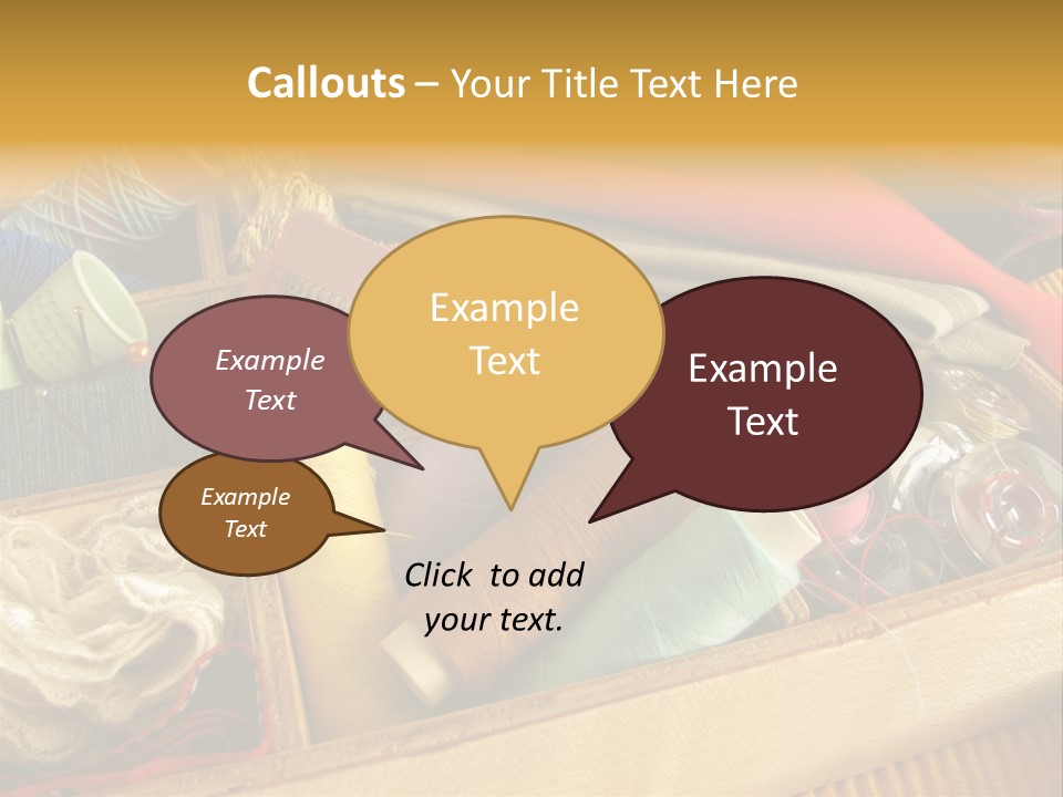 Twisted Thread Textile Processing Wood Box PowerPoint Template