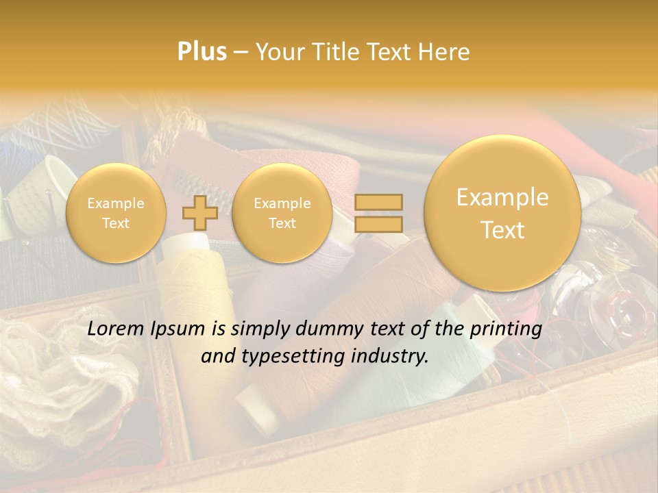 Twisted Thread Textile Processing Wood Box PowerPoint Template