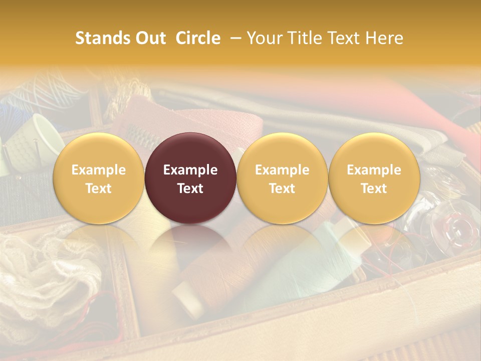 Twisted Thread Textile Processing Wood Box PowerPoint Template