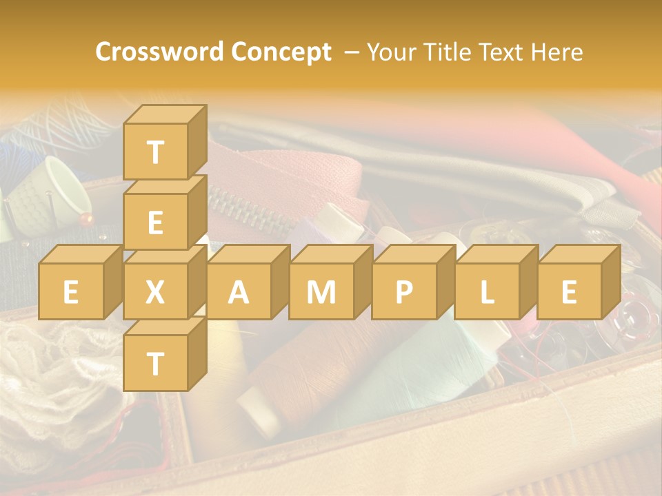 Twisted Thread Textile Processing Wood Box PowerPoint Template