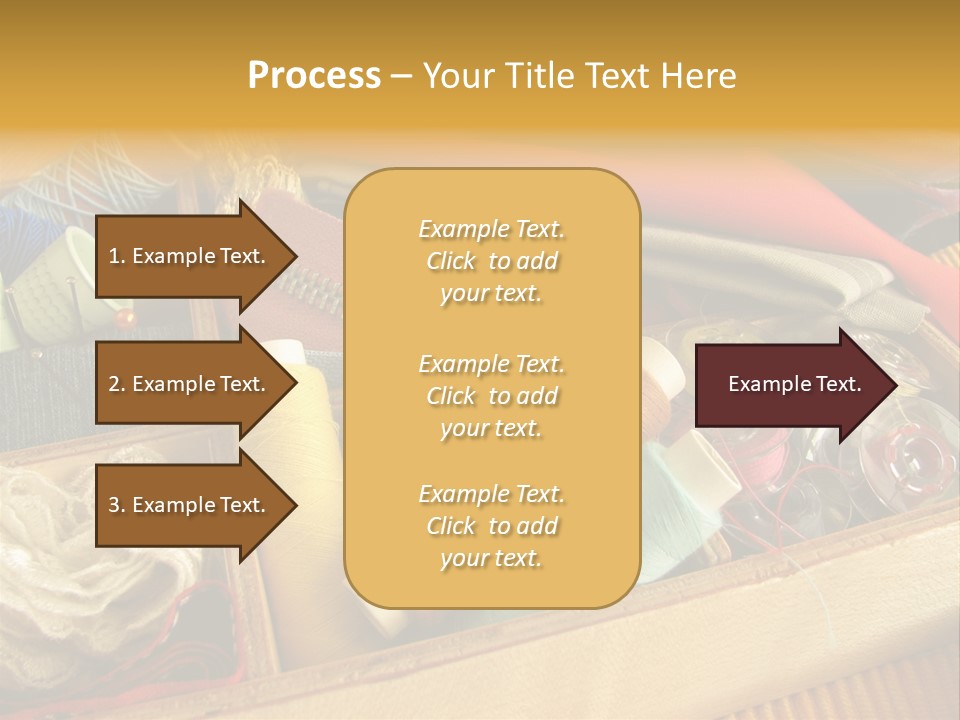 Twisted Thread Textile Processing Wood Box PowerPoint Template