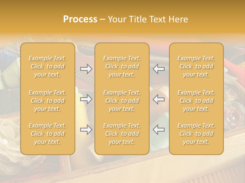 Twisted Thread Textile Processing Wood Box PowerPoint Template