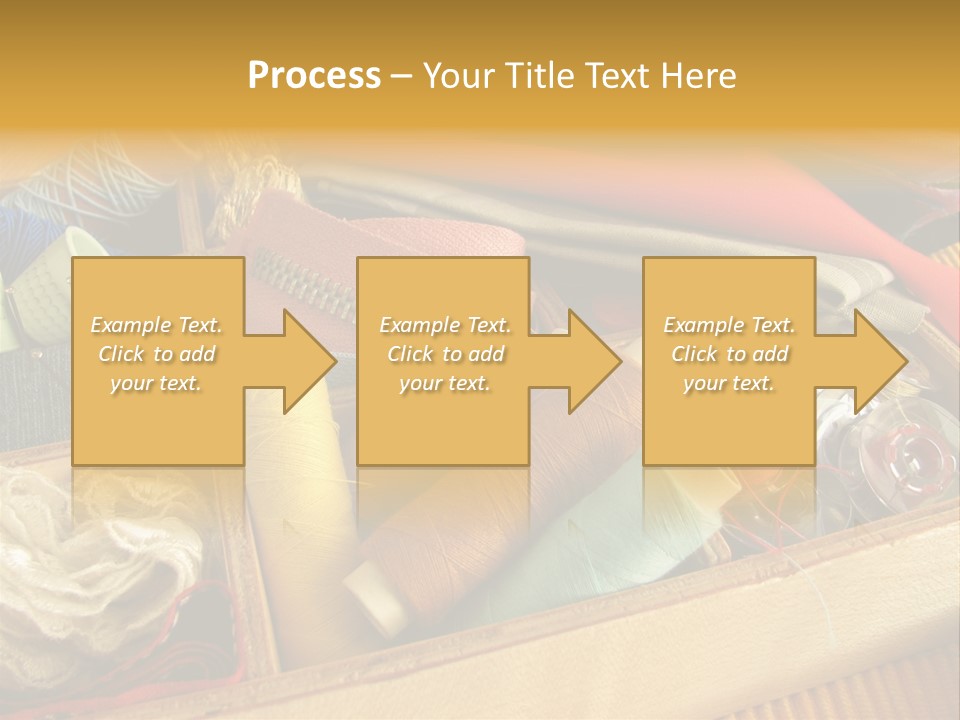 Twisted Thread Textile Processing Wood Box PowerPoint Template