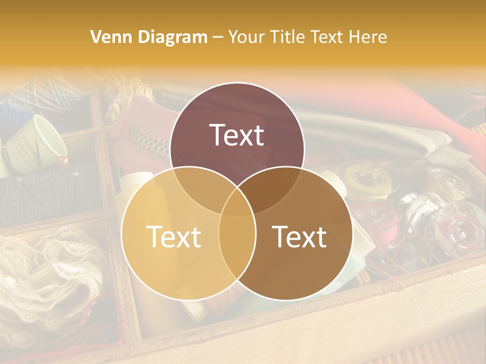 Twisted Thread Textile Processing Wood Box PowerPoint Template