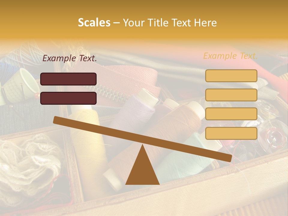 Twisted Thread Textile Processing Wood Box PowerPoint Template